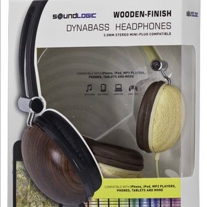 SoundLogic Dynabass Wooden Headphones